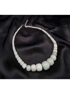 Jay King Mine Finds Aventurine Beaded Necklace With 925 Sterling Silver Clasp